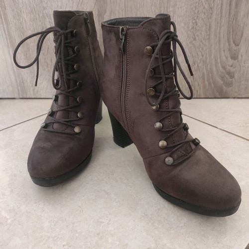 Weide suede ankle boots used, brown, size 37