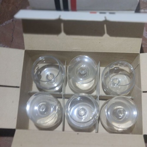 Studio N24 crystal cognac glass set of 6 with diamond engraving