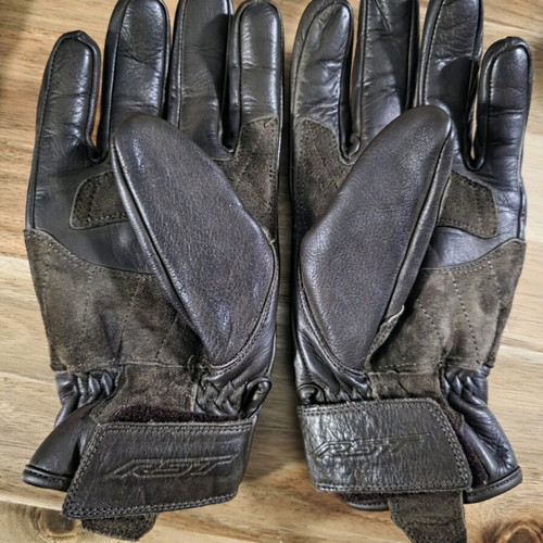RST motorbike leather retro gloves like new, size L