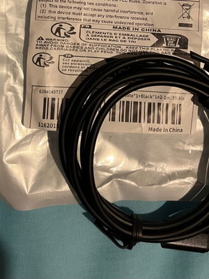 Jack to Lightning Cable new, black