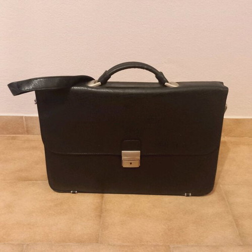 Men's office bag leatherette like new, black