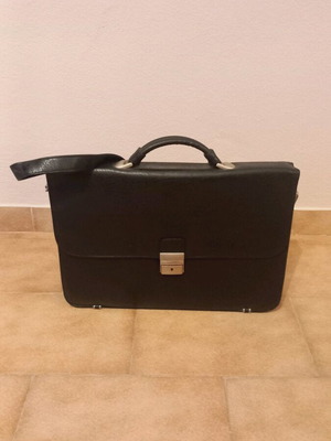 Men's office bag leatherette like new, black