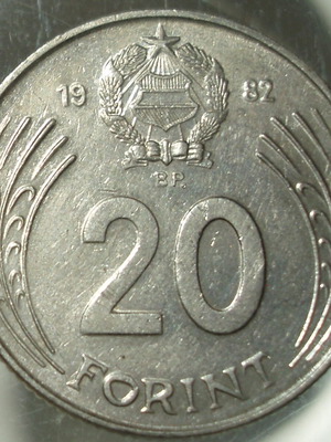 Νόμισμα 20 Forint 1982 μεταχειρισμένο, Ουγγαρία