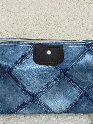 Wallet like new, blue denim color