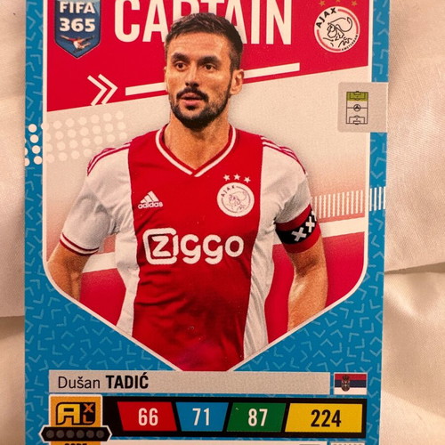Dusan Tadic FIFA 365 Panini Adrenalyn card #362 used