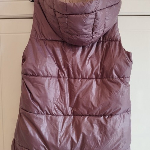 Women's double-face sleeveless jacket with hood like new size L