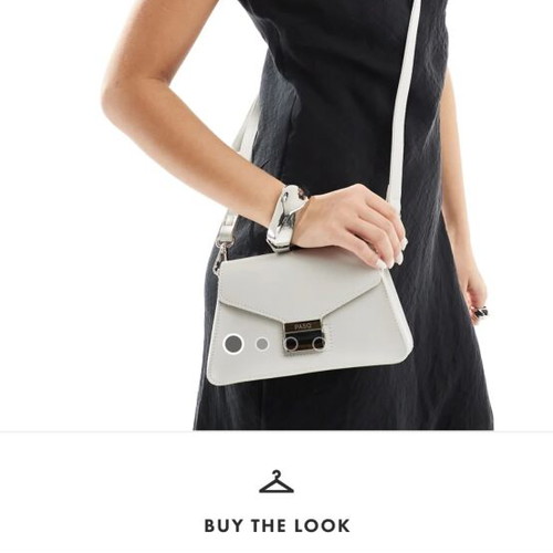 PASQ shoulder bag new, gray and beige