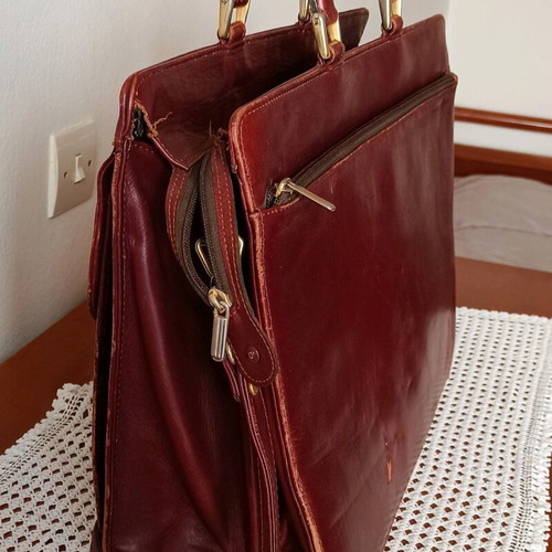 Leather Professional Briefcase Bordeaux used