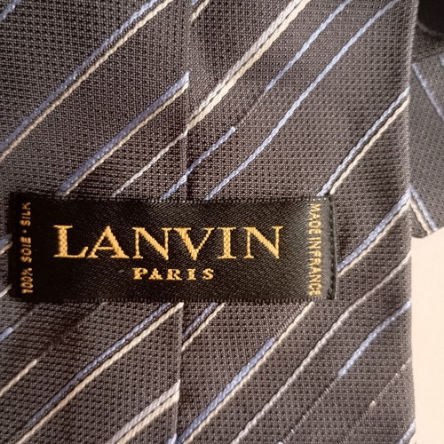 Lanvin silk tie like new, blue black