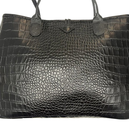 Longchamp Roseau leather shoulder bag, black