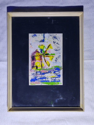 Oil pastel artwork used by Christos Theofilis with windmill theme