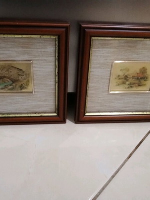 Two frames 18x16 with unique technique like new