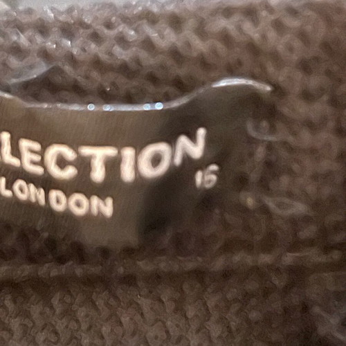 Collection London black textured mini dress size 44 like new