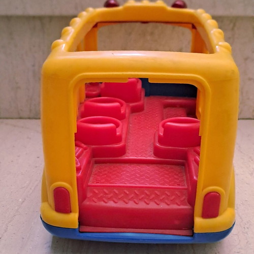 Little People Fischer Price school bus used with signs of wear