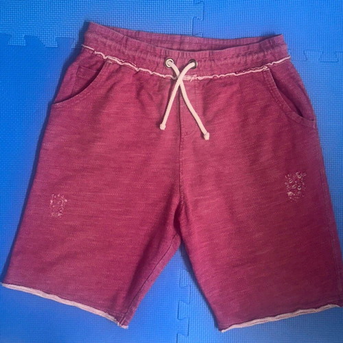 BodyTalk men's distressed red/pink shorts, size M