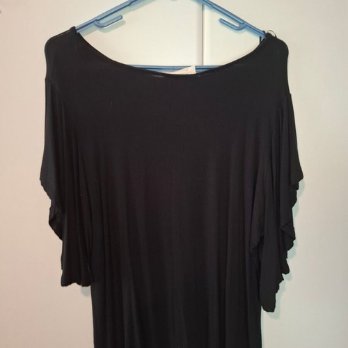 Bibibo Black Blouse size M/L like new with chic boutique design
