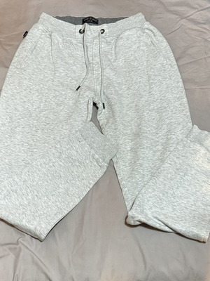 White light grey sports pants, medium size