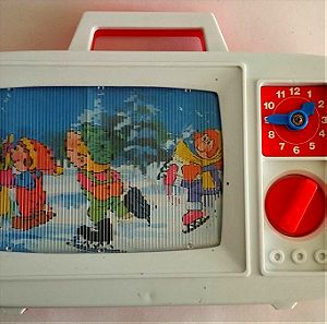 Vintage Παιδικό παιχνίδι τηλεόραση με ήχο και κίνηση