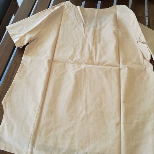 Linen tunic size L new, ecru color