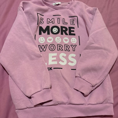 Girls' sweatshirt size 128 cm, pink