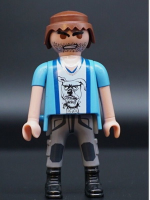 Playmobil figure thief with 2 faces like new
