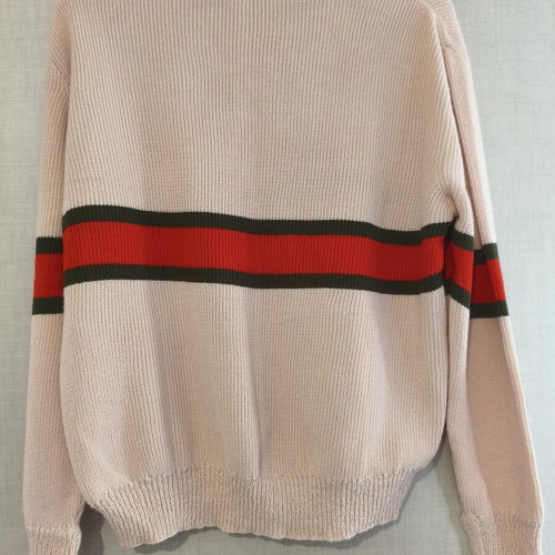 ARS Woman Fashion pink knitted sweater medium like new with stripes