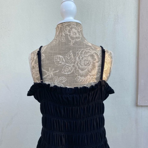 H&M dress with straps and smocking new, black, size XL-XXL