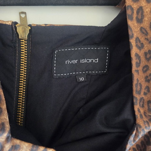 River Island Leopard Print Cocktail Dress like new, size M