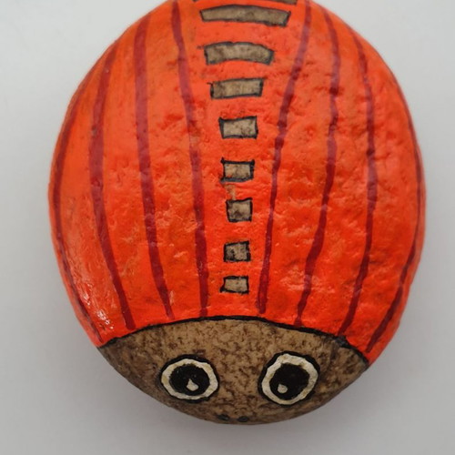 Hand-painted decorative stone