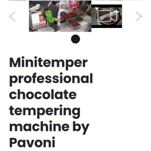 Mini chocolate tempering machine like new Minitemper Pavoni