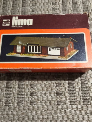 LIMA σταθμός μοντέλο κλίμακας HO 1:87, μπανγκαλόου, vintage 1980