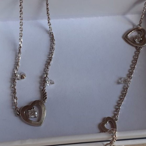Folli Follie necklace and bracelet set 925 silver with box
