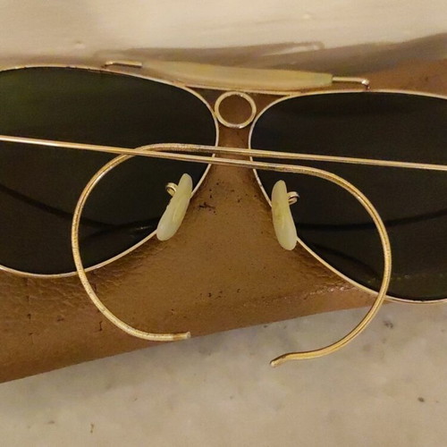 Ray Ban Bullet Hole Aviator sunglasses Bausch & Lomb lenses, made in USA, vintage