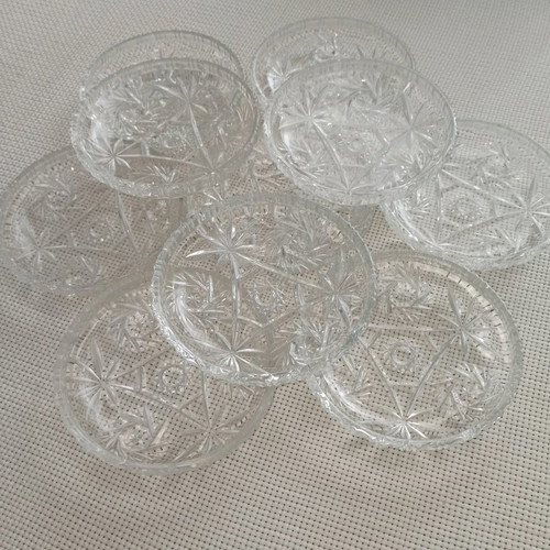 Crystal pasta plates like new, vintage pack of 10