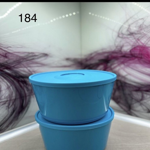 Tupperware round bowls new, blue/turquoise