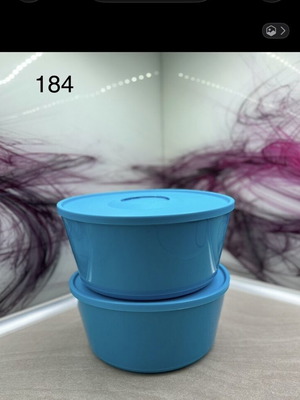 Tupperware στρογγυλά μπολ καινούργια, μπλε/τιρκουάζ