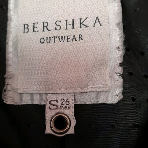 Bershka pea coat used, black, size S