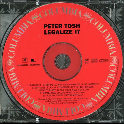 Peter Tosh Legalize It CD 1999 reggae used