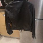 Leather jacket used, black, size S