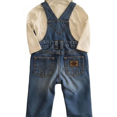 Dolce&Gabbana set No12/18M like new, denim salopette and blouse