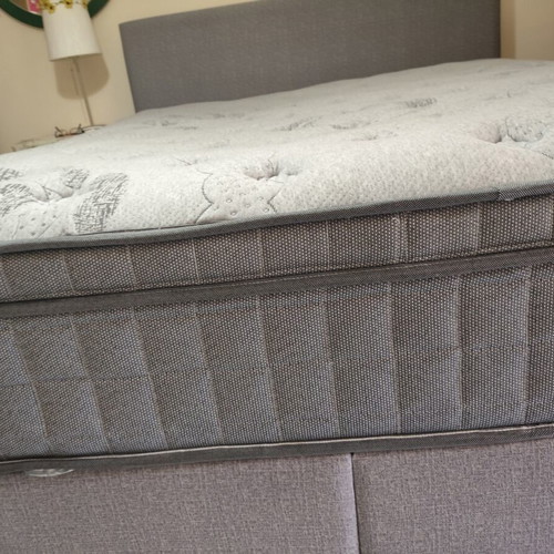 Bed and Bath double bed with Alfastrom mattress, storage space