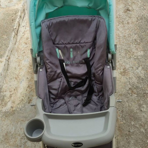 Lorelli Urban Fashion stroller used with footmuff mint grey
