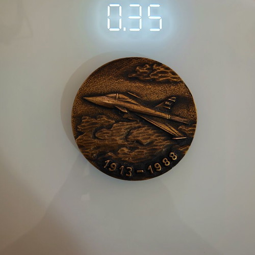 Spanish Air Force commemorative bronze medal 75 years 1913-1988