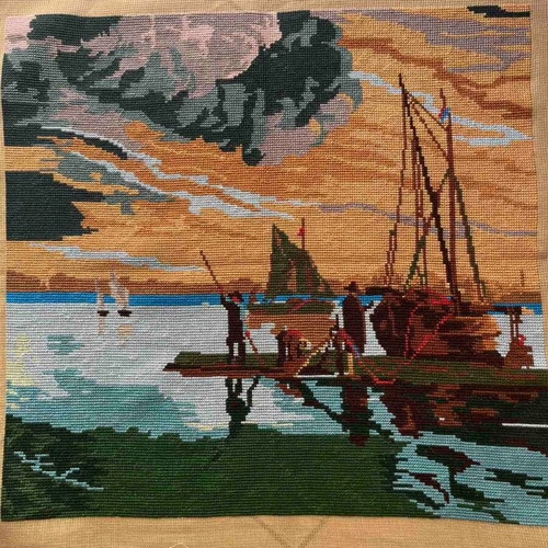 Handmade textile painting frame