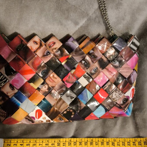 Handmade multicolor handbag like new