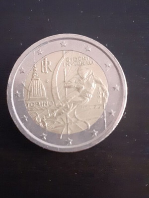 2 евро монета Италия 2006 употребявана, Зимни олимпийски игри