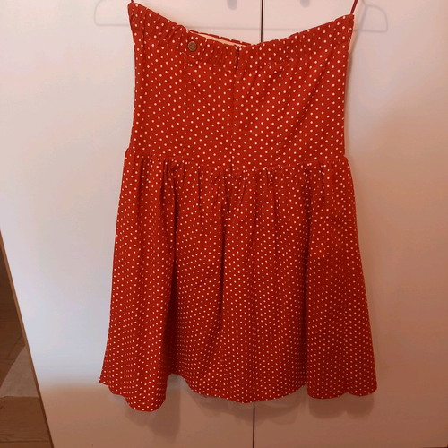 BSB Strapless Dress red with tulle hem size 40 like new