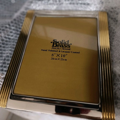 Solid brass photo frame new