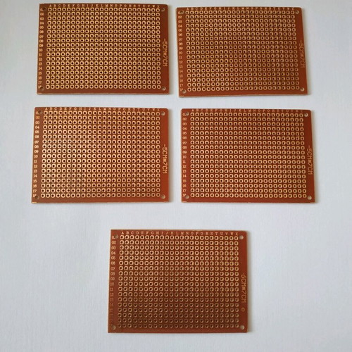 Set of 5 perforated plates 5 x 7 cm new