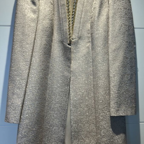 Bella P coat beige like new with golden details
